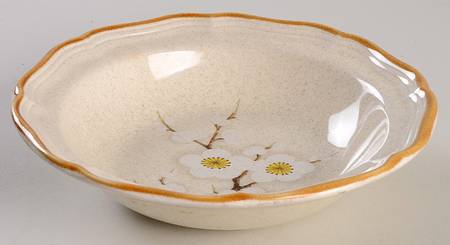 White Petals Rim Fruit/Dessert (Sauce) Bowl