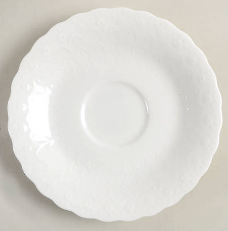 White Silk Saucer for Flat Cup