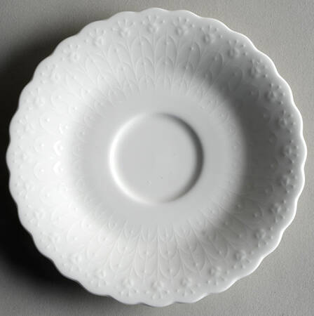 White Silk Saucer for Cream Soup Bowl