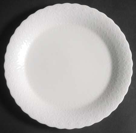White Silk Luncheon Plate