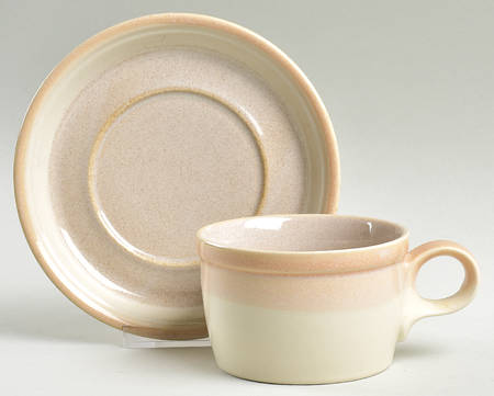 White Tie Flat Cup & Saucer Set