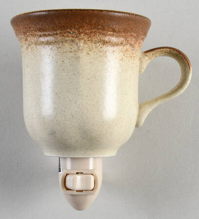 Whole Wheat 4 3/8"-4 5/8" Night Light/Cup & Saucer HC