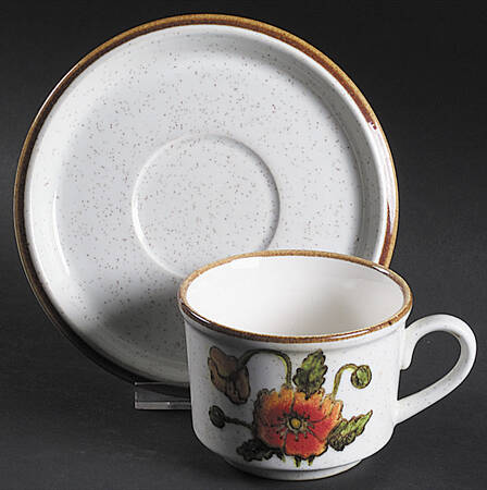 Wild Blossoms Flat Cup & Saucer Set