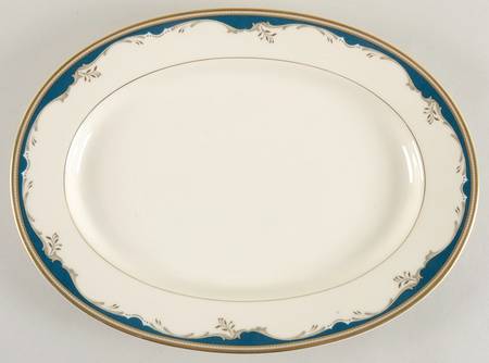 Winston Blue 14" Oval Serving Platter
