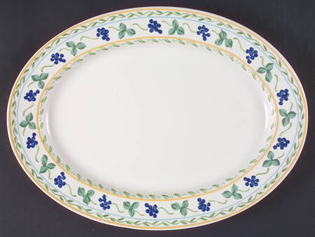 Wine & Roses 15" Oval Serving Platter
