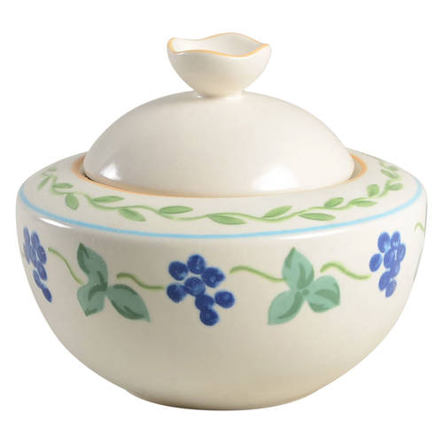 Wine & Roses Sugar Bowl & Lid