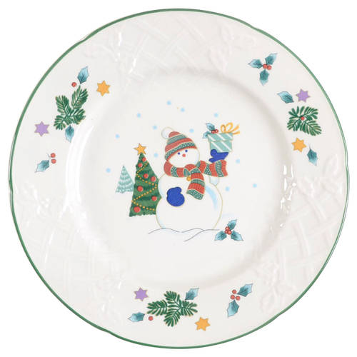 Winter Scene Salad/Dessert Plate