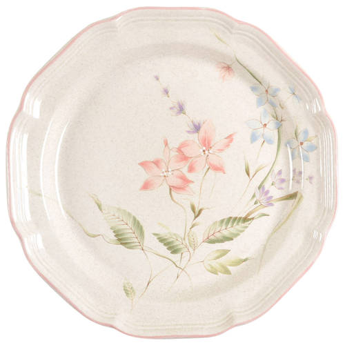 Wood Violets Dinner Plate