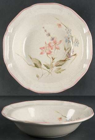 Wood Violets 9" Round Vegetable Bowl
