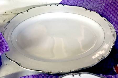 Silver Baroque 14" Oval Serving Platter