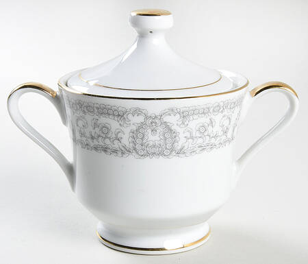 Grey Renaissance Sugar Bowl & Lid