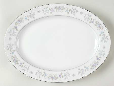 Jessamine 14" Oval Serving Platter by Mimosa