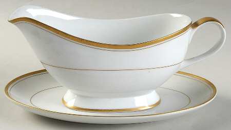 Noblesse (Gold Trim) Gravy Boat & Underplate