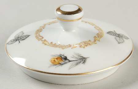 Fortune (Yellow Roses, Gray Leaves) Lid for Sugar Bowl