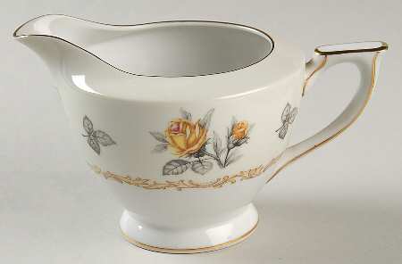 Fortune (Yellow Roses, Gray Leaves) Creamer