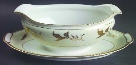 Glitter Gravy Boat with Attached Underplate