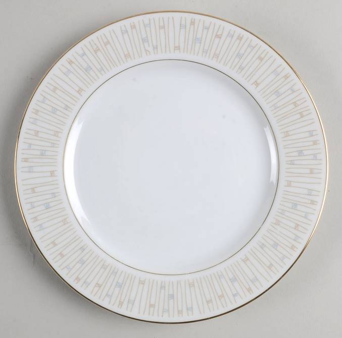 Malay Gold & Gray Salad Plate