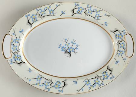 Plum Blossom 15" Oval Serving Platter