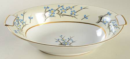 Plum Blossom 10" Oval Vegetable Bowl