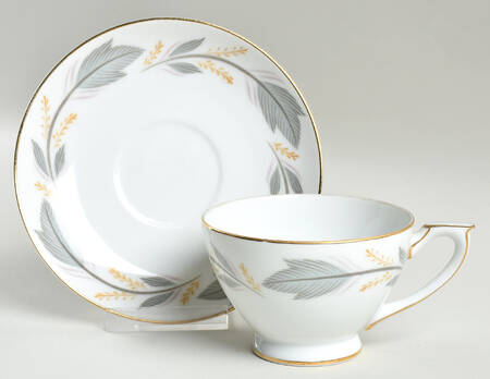 September Footed Cup & Saucer Set