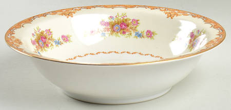 Tan Traditional 9" Round Vegetable Bowl