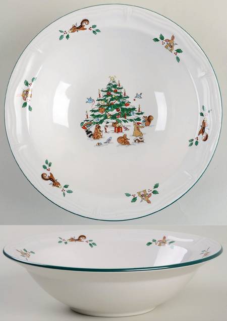 Woodland Christmas (Not Embossed) Rim Cereal Bowl