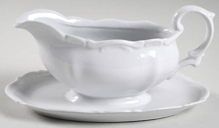 Baroque Gravy Boat with Attached Underplate