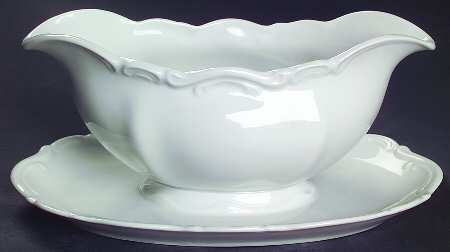 Baroque Gravy Boat with Attached Underplate