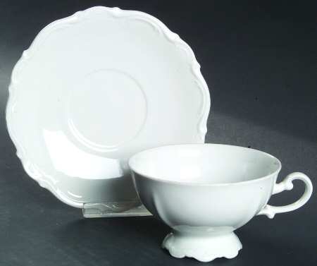 Baroque Footed Cup & Saucer Set