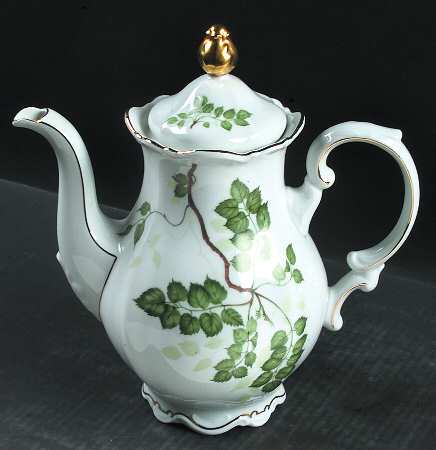 Green Leaves Coffee Pot & Lid