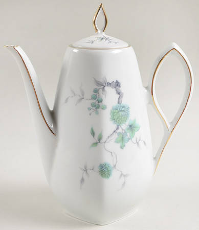 Green Ming (9901, Gold Trim) Small Coffee Pot & Lid