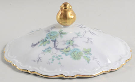 Green Ming (9901, Gold Trim) Lid for Round Vegetable