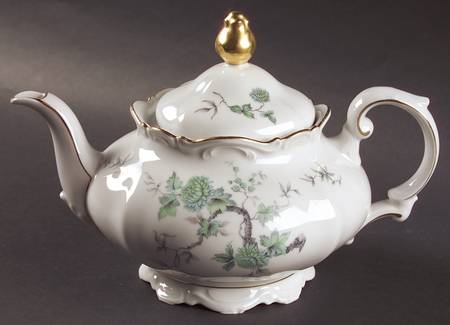 Green Ming (9901, Gold Trim) Teapot & Lid