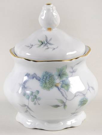 Green Ming (9901, Gold Trim) Mini Sugar Bowl & Lid