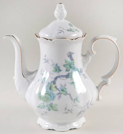 Green Ming (9901, Gold Trim) Coffee Pot & Lid