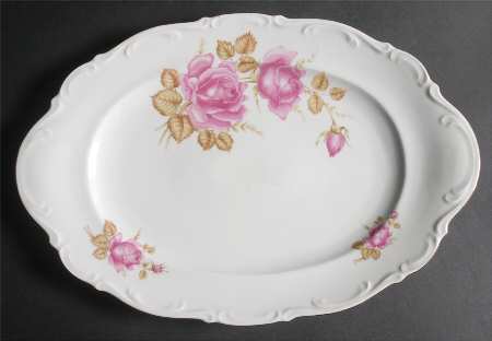 June Rose 16" Oval Serving Platter
