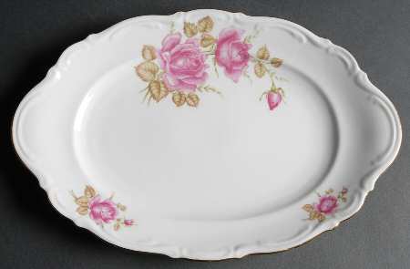 June Rose 12" Oval Serving Platter