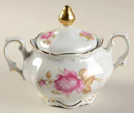 June Rose Sugar Bowl & Lid