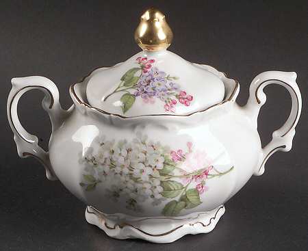Lilac Sugar Bowl & Lid