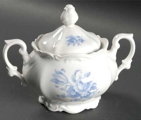 Meissen Blue Sugar Bowl & Lid