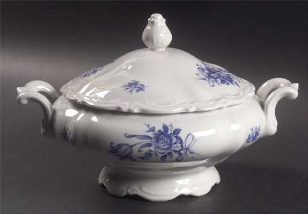 Meissen Blue Round Covered Vegetable