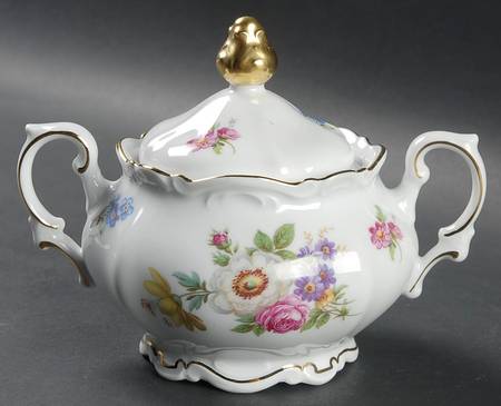 Meissen Floral Sugar Bowl & Lid