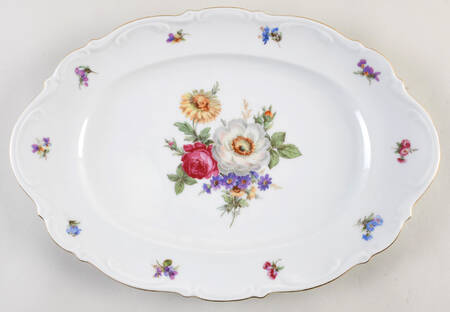 Meissen Floral 14" Oval Serving Platter