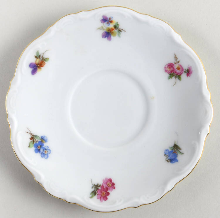Meissen Floral Saucer for Footed Cup