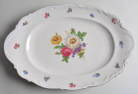 Meissen Floral 16" Oval Serving Platter