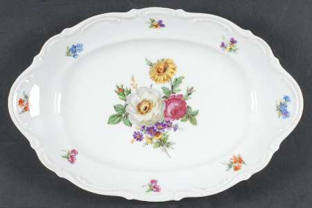 Meissen Floral 12" Oval Serving Platter