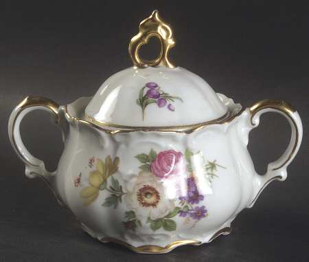 Meissen Floral Sugar Bowl & Lid
