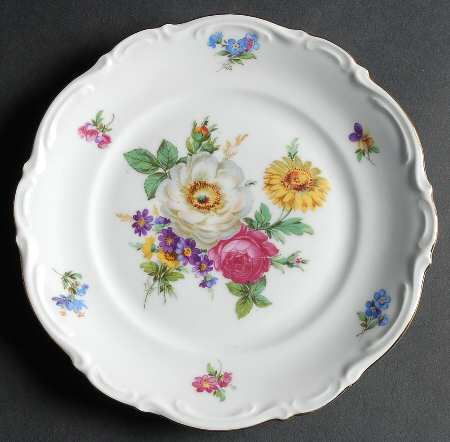 Meissen Floral Salad Plate