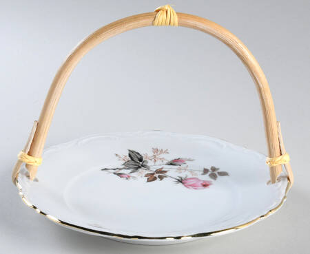 MIT1 5 3/8"-5 5/8" Bamboo Handled Serving Plate  HC