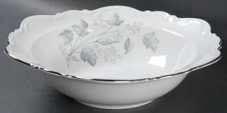 Monika (Platinum Trim) 9" Round Vegetable Bowl